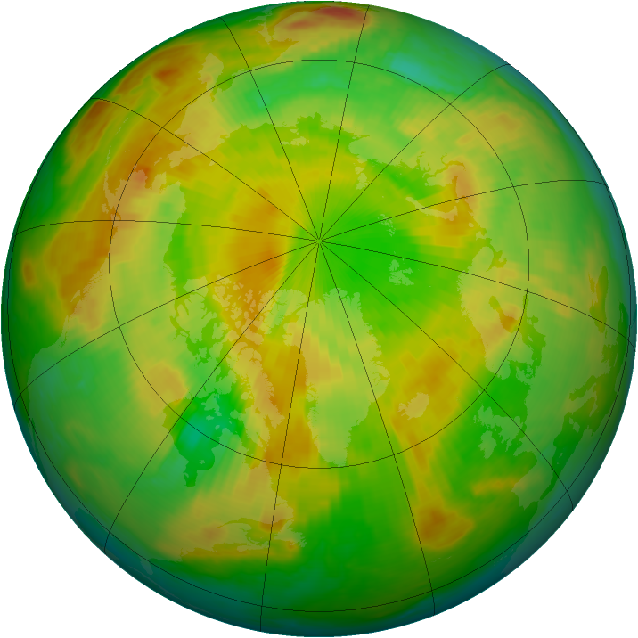 Arctic ozone map for 27 May 1999